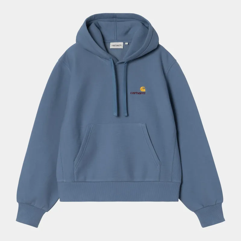 Carhartt WIP Womens American Script Sweat Hoodie | Sorrent sold by The Foot Factory