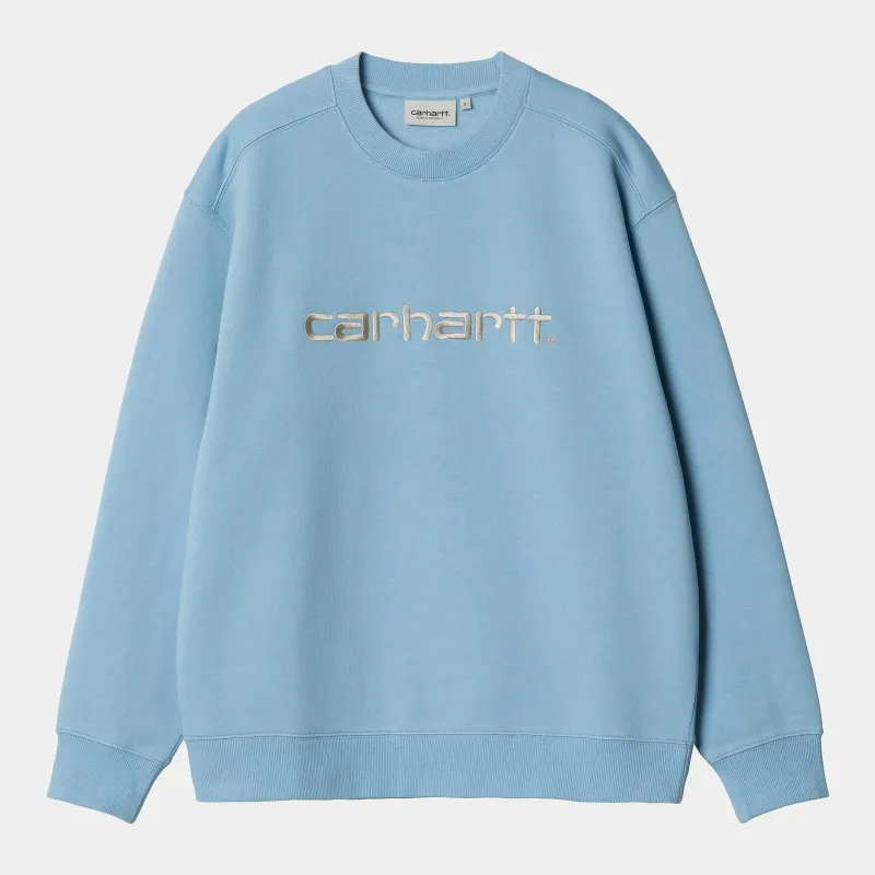 Carhartt WIP Womens Carhartt Sweat Top | Bluebird / Fleur De Sel sold by The Foot Factory