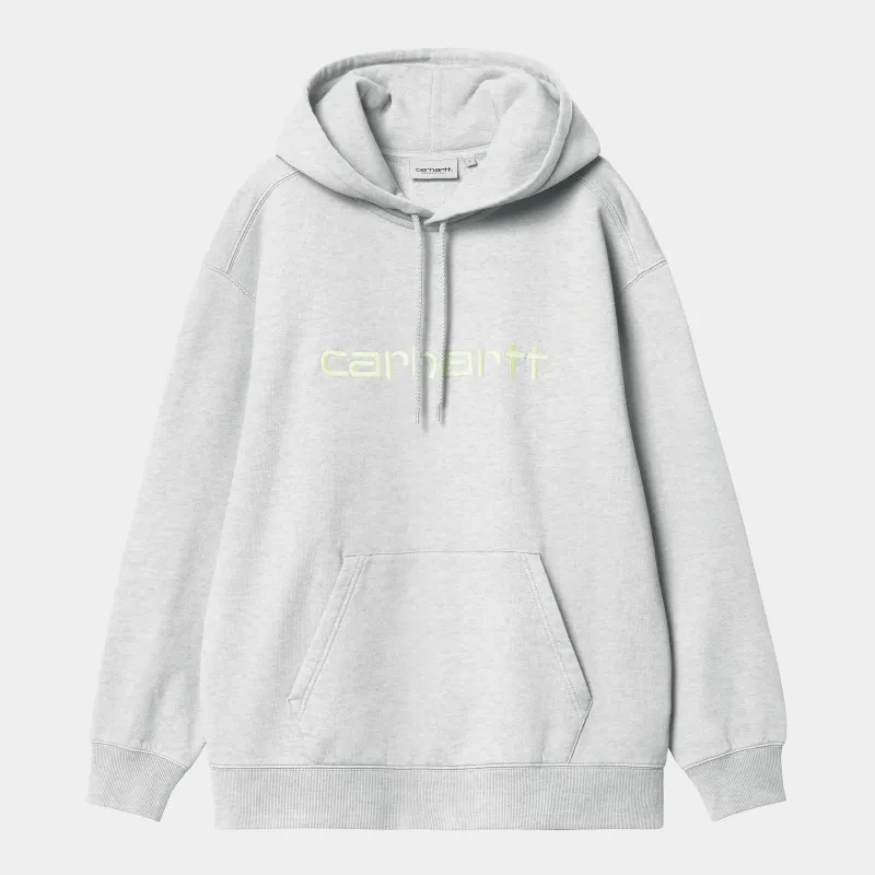 Carhartt WIP Womens Carhartt Sweat Hoodie | Ash Heather / Air Green sold by The Foot Factory