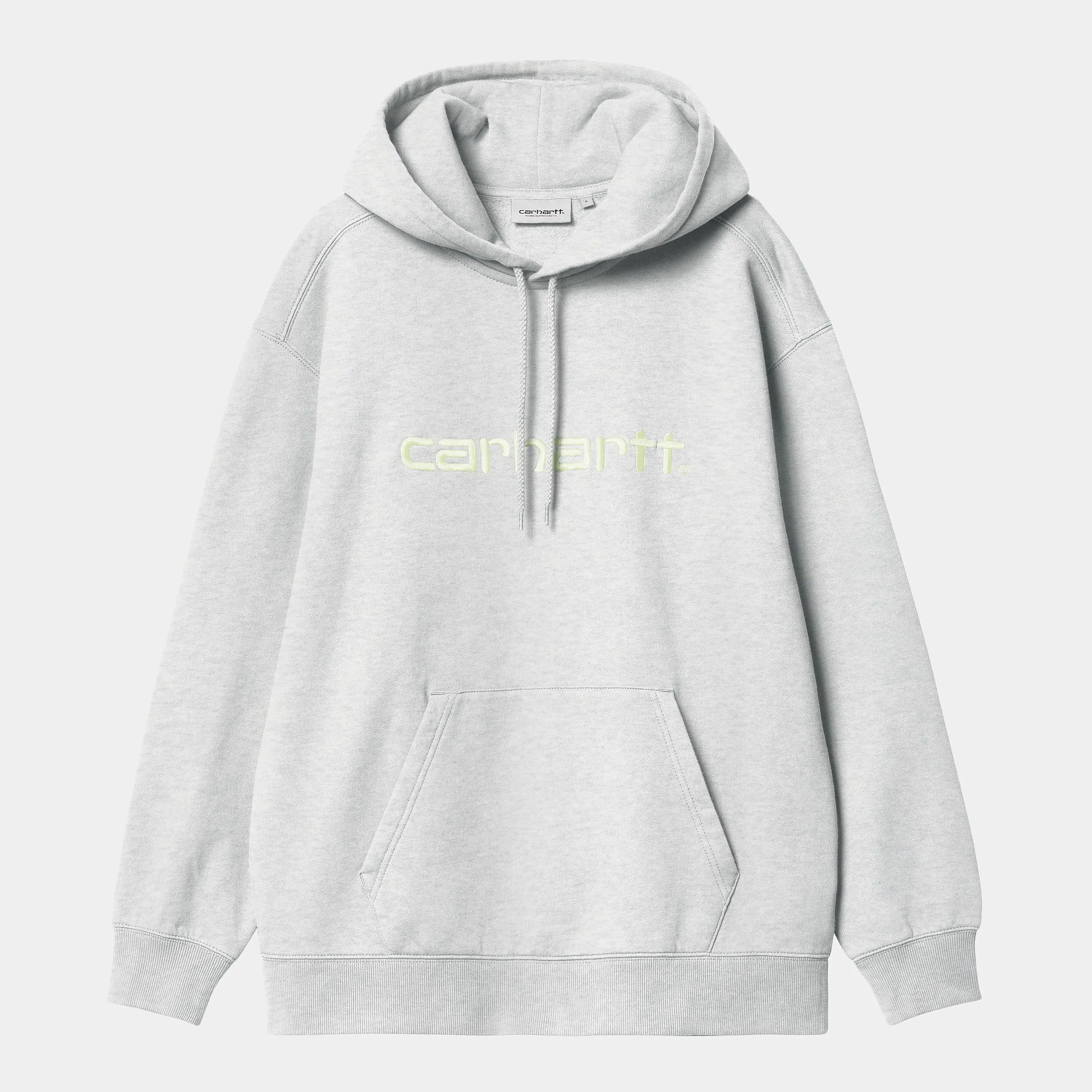 Carhartt WIP Womens Carhartt Sweat Hoodie | Ash Heather / Air Green sold by The Foot Factory