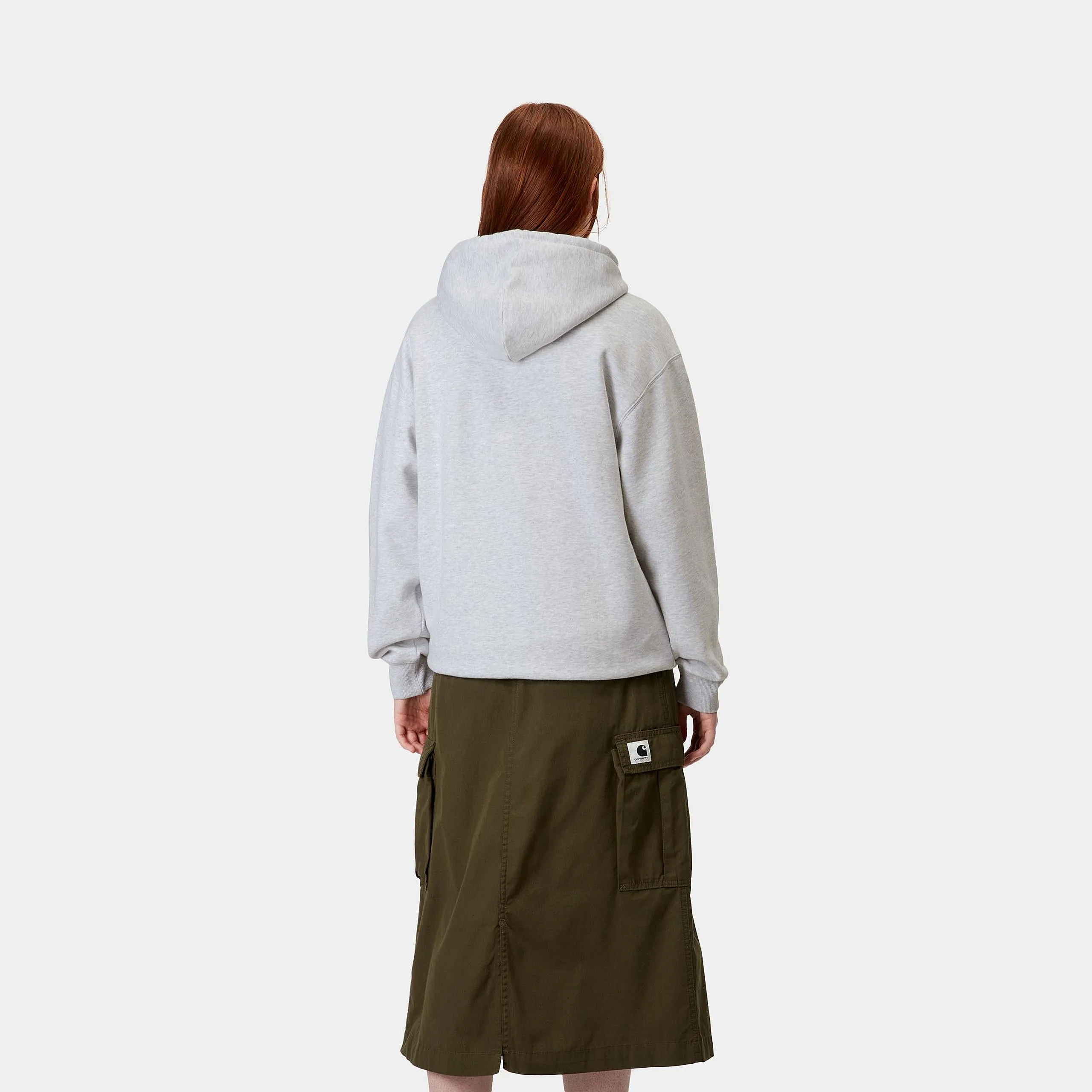 Carhartt WIP Womens Carhartt Sweat Hoodie | Ash Heather / Air Green sold by The Foot Factory product image thumbnail 4