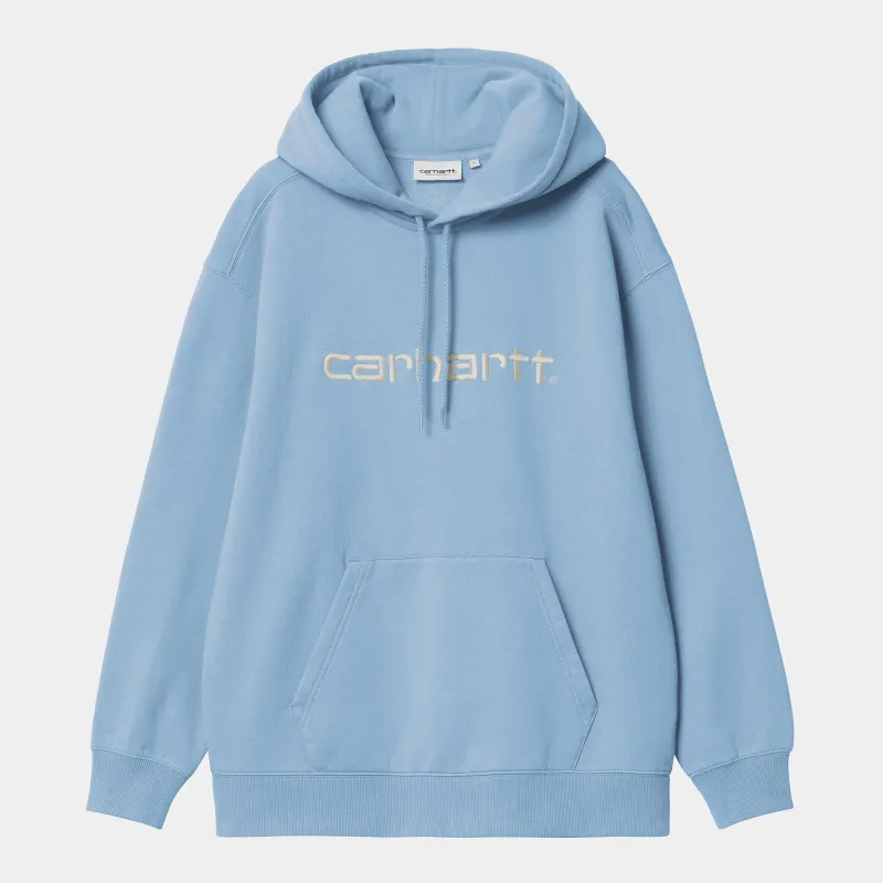 Carhartt WIP Womens Carhartt Sweat Hoodie | Bluebird / Fleur De Sel sold by The Foot Factory