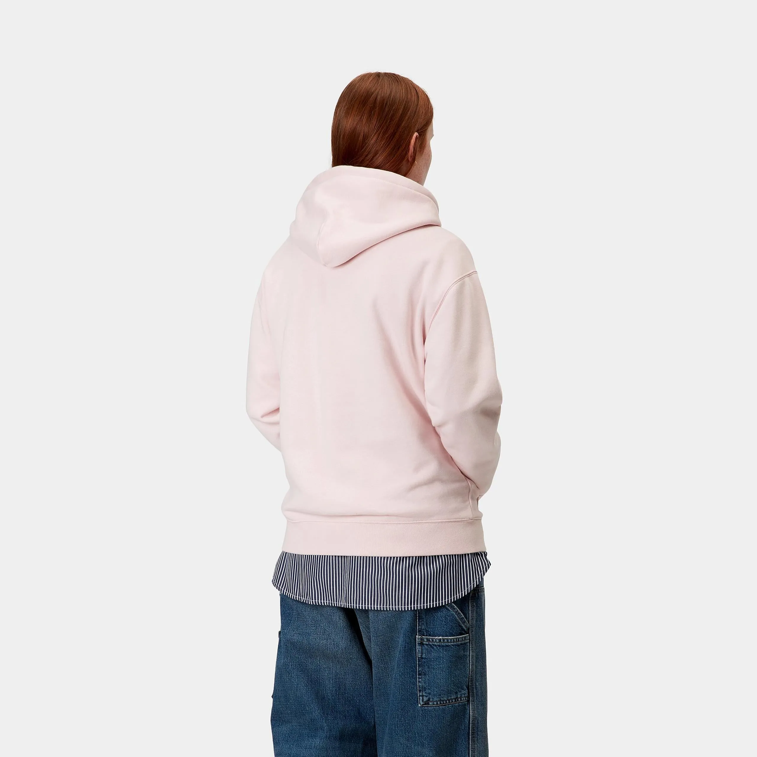 Carhartt WIP Womens Carhartt Sweat Hoodie | Air Pink / Wax sold by The Foot Factory product image thumbnail 4