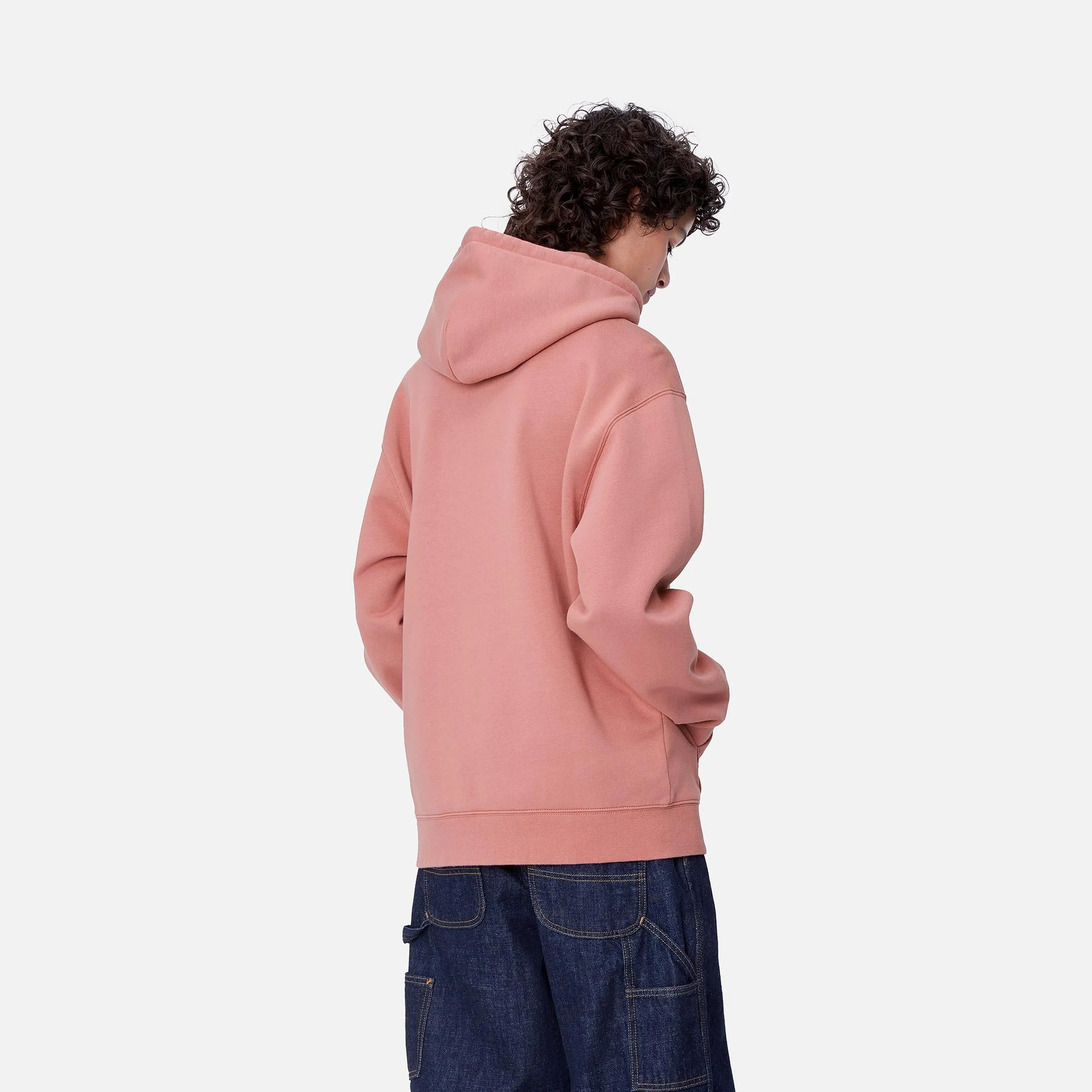 Carhartt WIP Womens Carhartt Sweat Hoodie | Dusty Rose / Moonbeam sold by The Foot Factory product image thumbnail 4