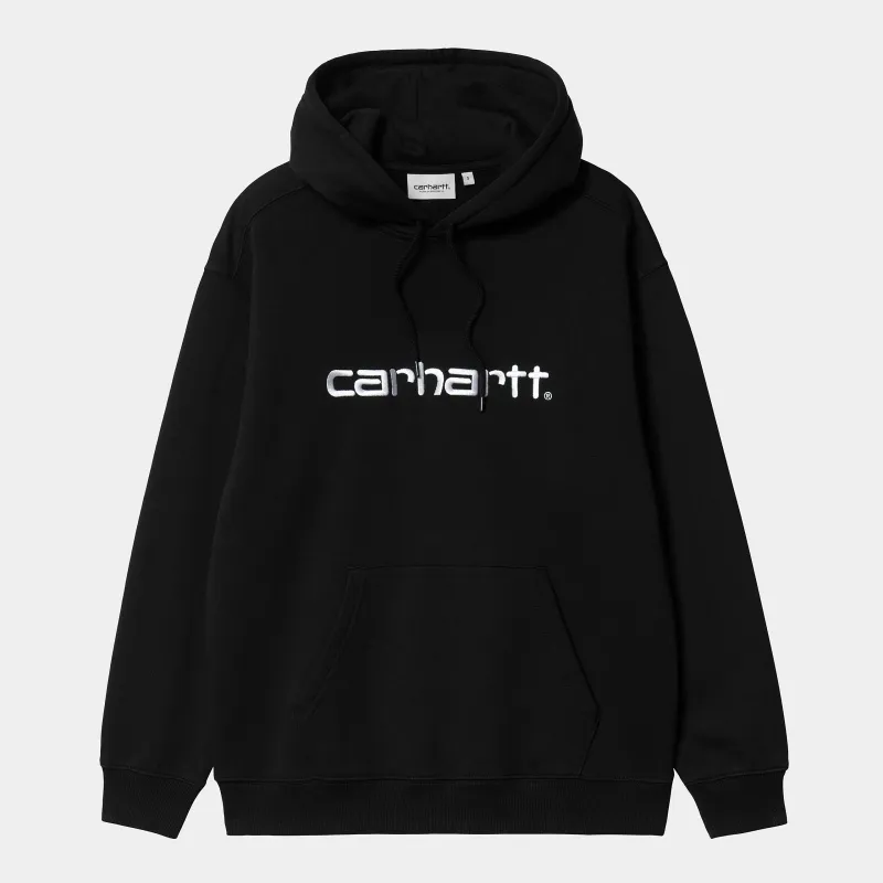Carhartt WIP Womens Carhartt Sweat Hoodie | Black / White sold by The Foot Factory