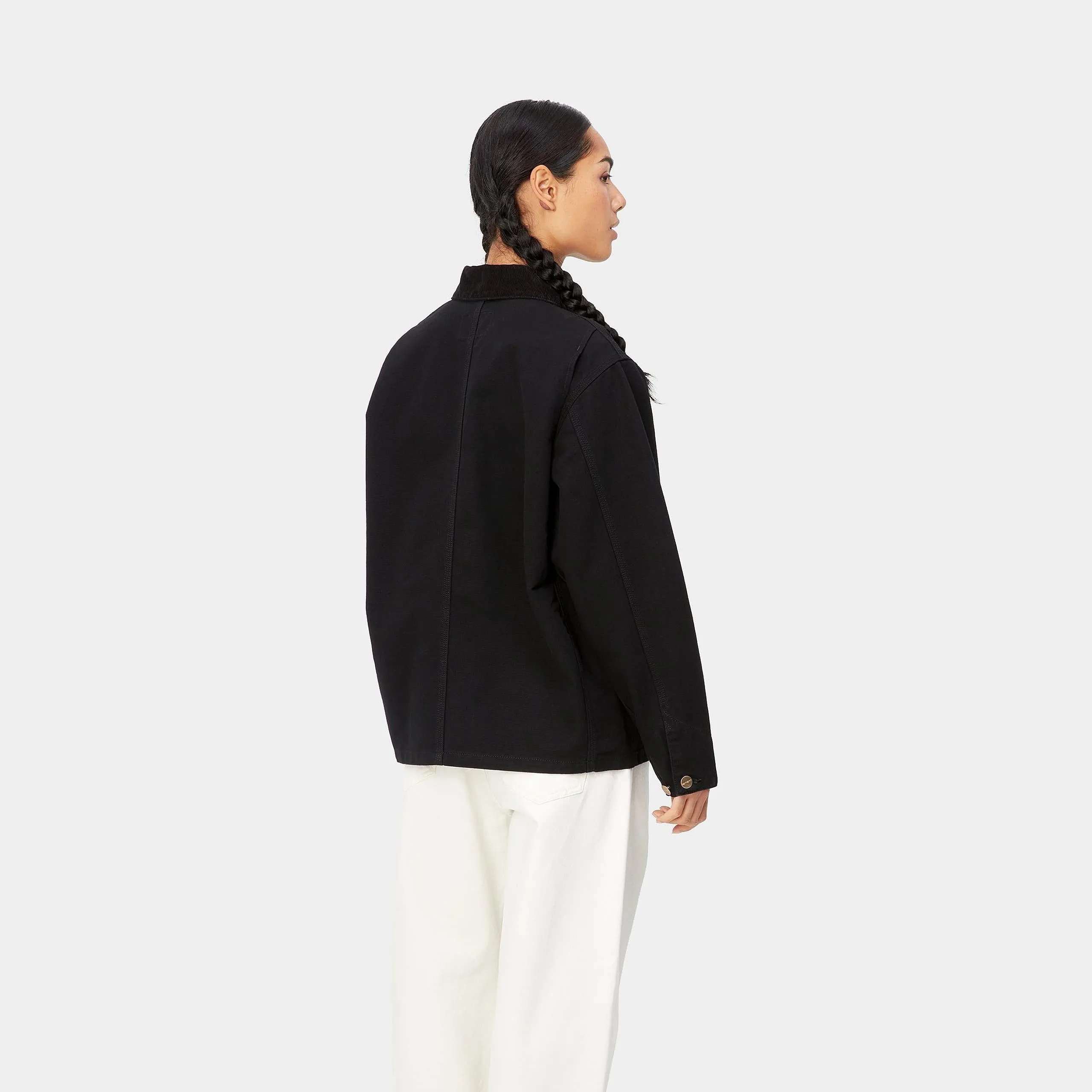 Carhartt WIP Womens OG Michigan Summer Coat Jacket | Black Rinsed sold by The Foot Factory product image thumbnail 4