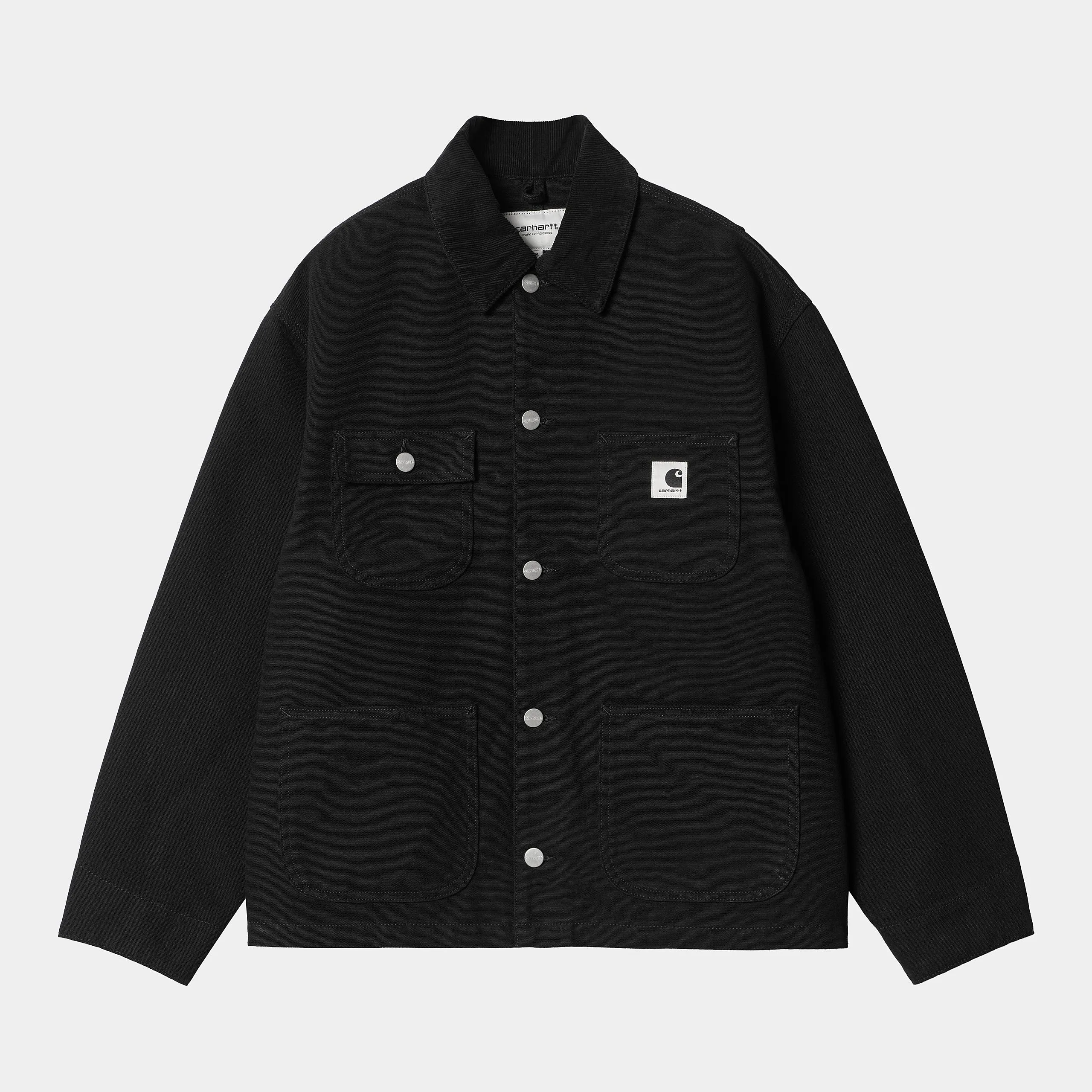 Carhartt WIP Womens OG Michigan Summer Coat Jacket | Black Rinsed sold by The Foot Factory