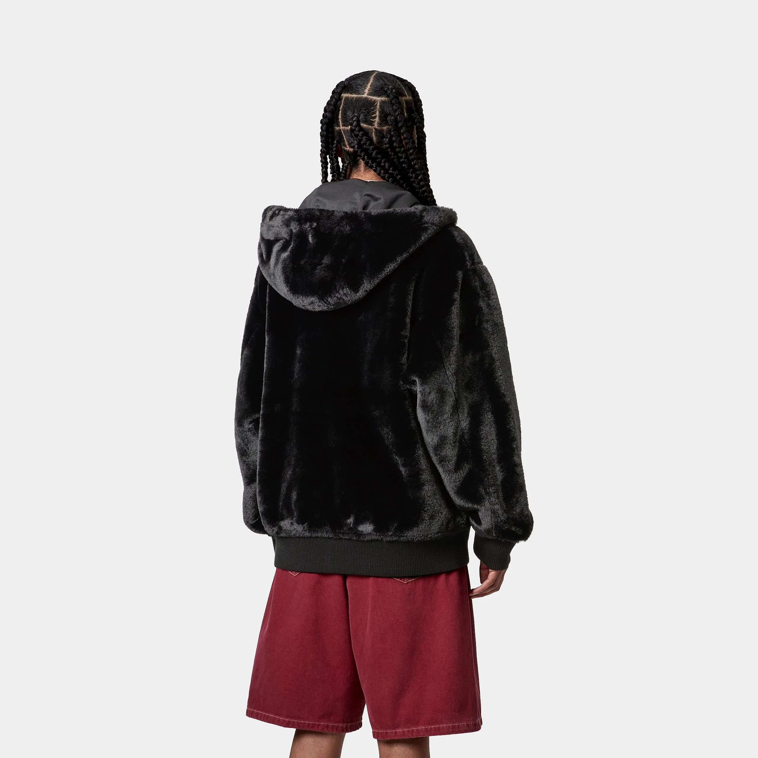 Carhartt WIP Womens Active Faux Fur Jacket | Black sold by The Foot Factory product image thumbnail 4