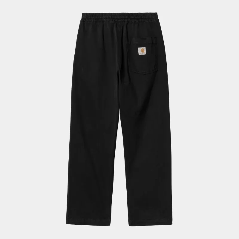 Carhartt WIP Mens Floyde Greentree Stretch Twill Pant | Black Garment Dyed sold by The Foot Factory