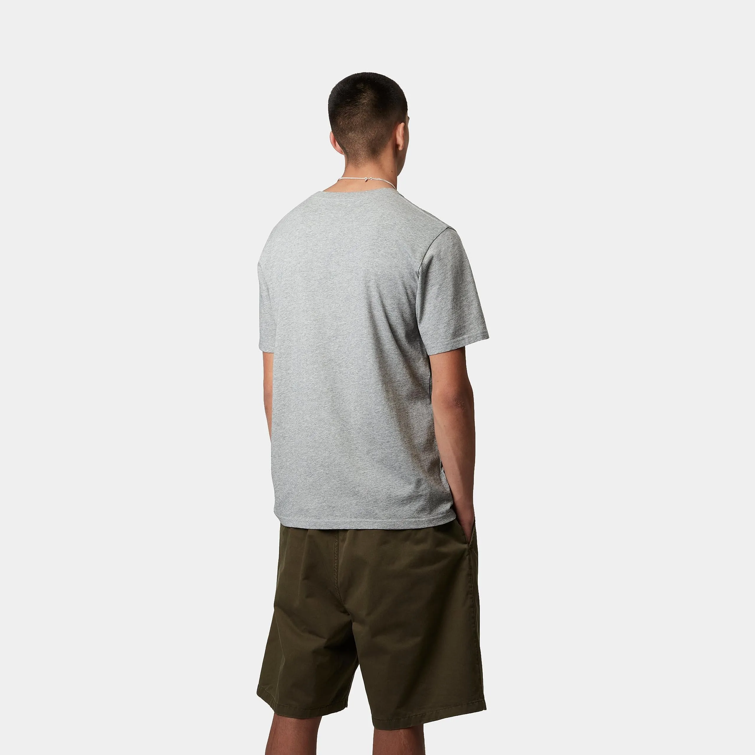 Carhartt WIP Mens Pocket T-Shirt | Grey Heather sold by The Foot Factory product image thumbnail 4