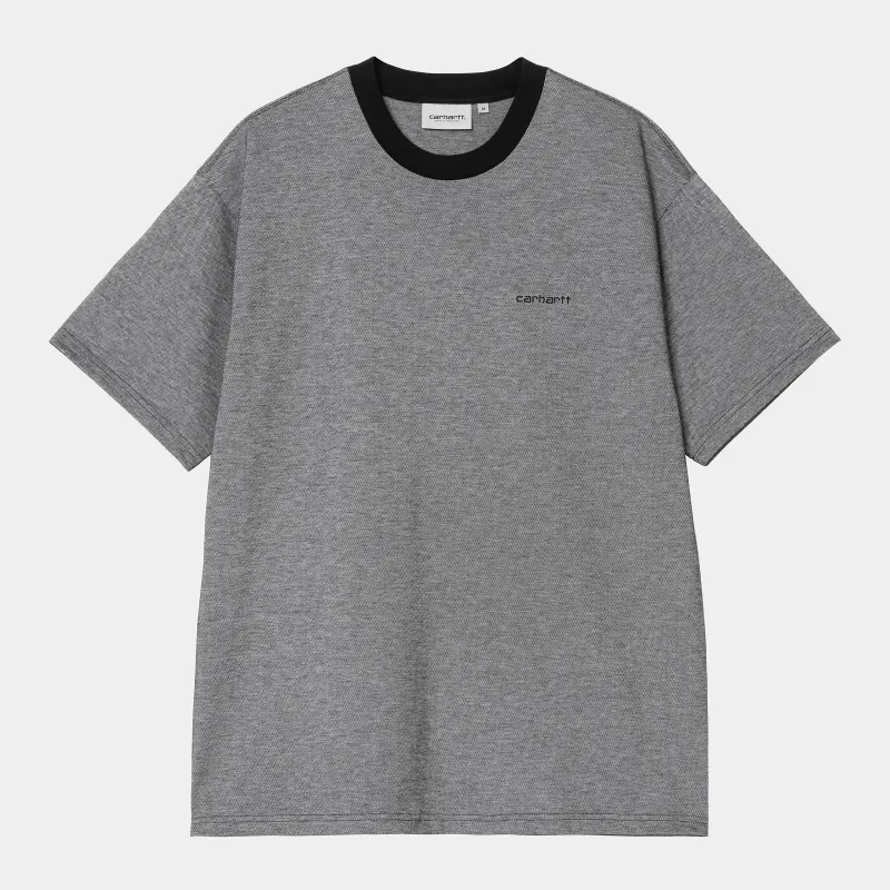 Carhartt WIP Mens Pique T-Shirt | Black sold by The Foot Factory
