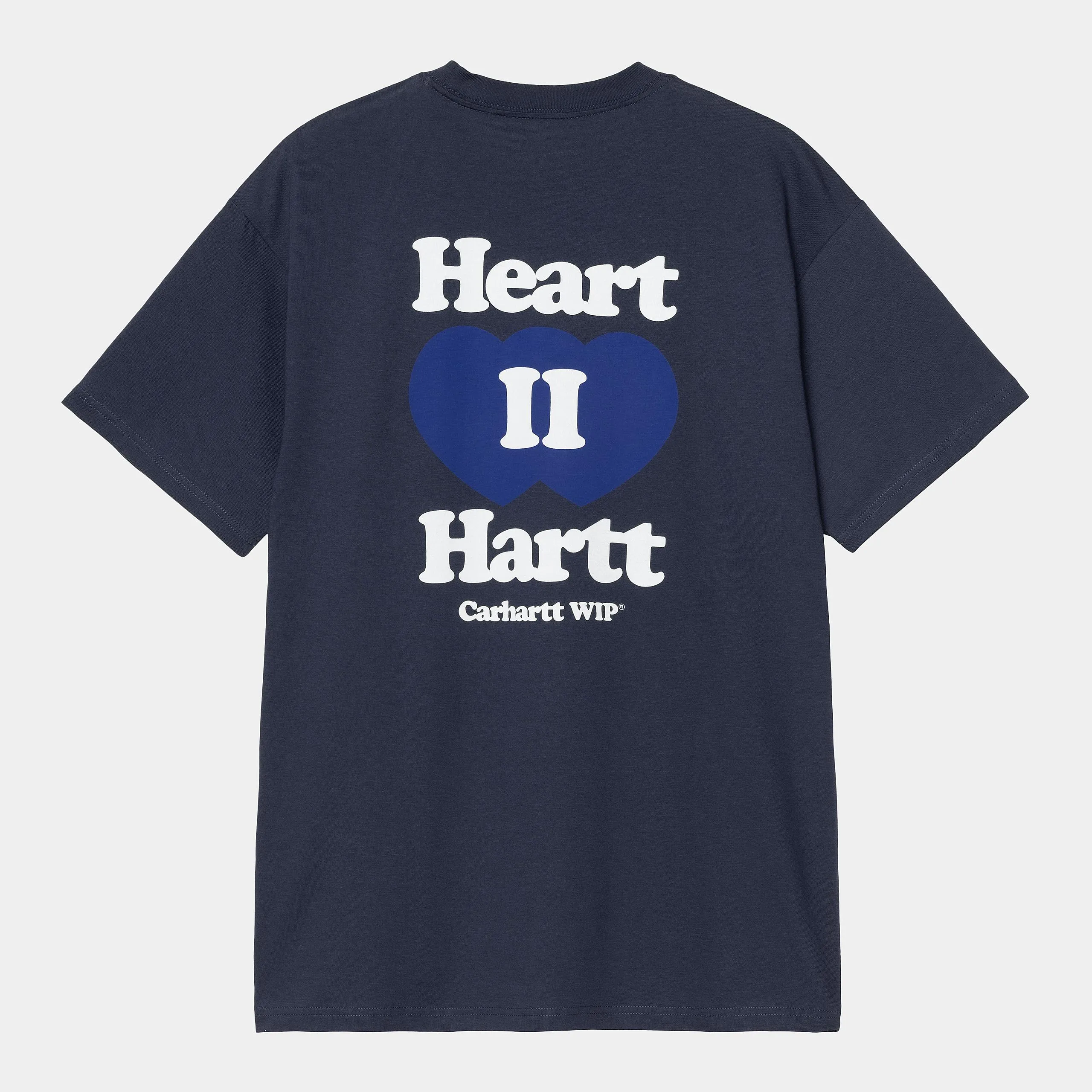 Carhartt WIP Mens Heart II Hartt T-Shirt | Blue sold by The Foot Factory
