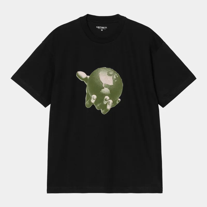 Carhartt WIP Mens Saviour T-Shirt | Black sold by The Foot Factory