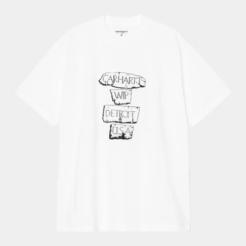 Carhartt WIP Mens Masterpiece T-Shirt | White sold by The Foot Factory
