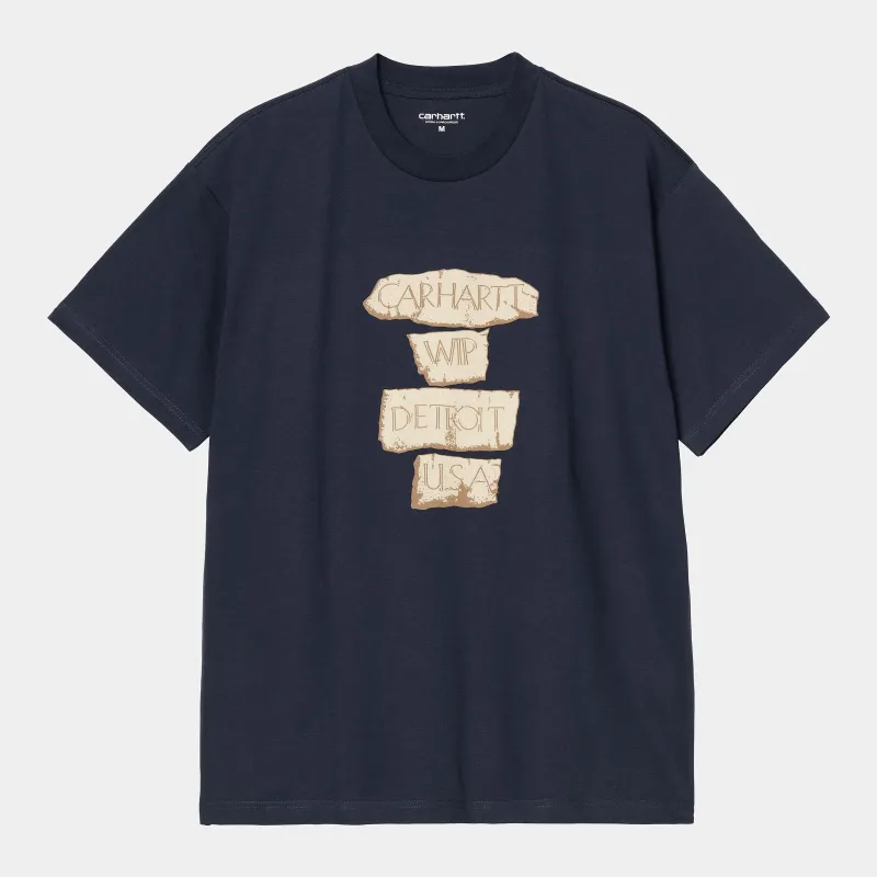 Carhartt WIP Mens Masterpiece T-Shirt | Air Force Blue sold by The Foot Factory