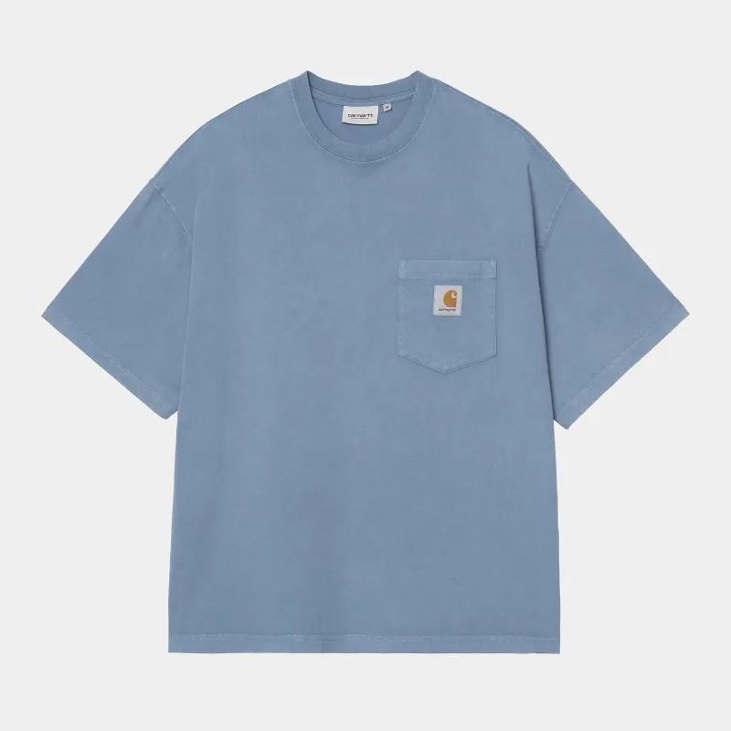 Carhartt WIP Mens Hudson Chalk Wash Pocket T-Shirt | Sorrent sold by The Foot Factory