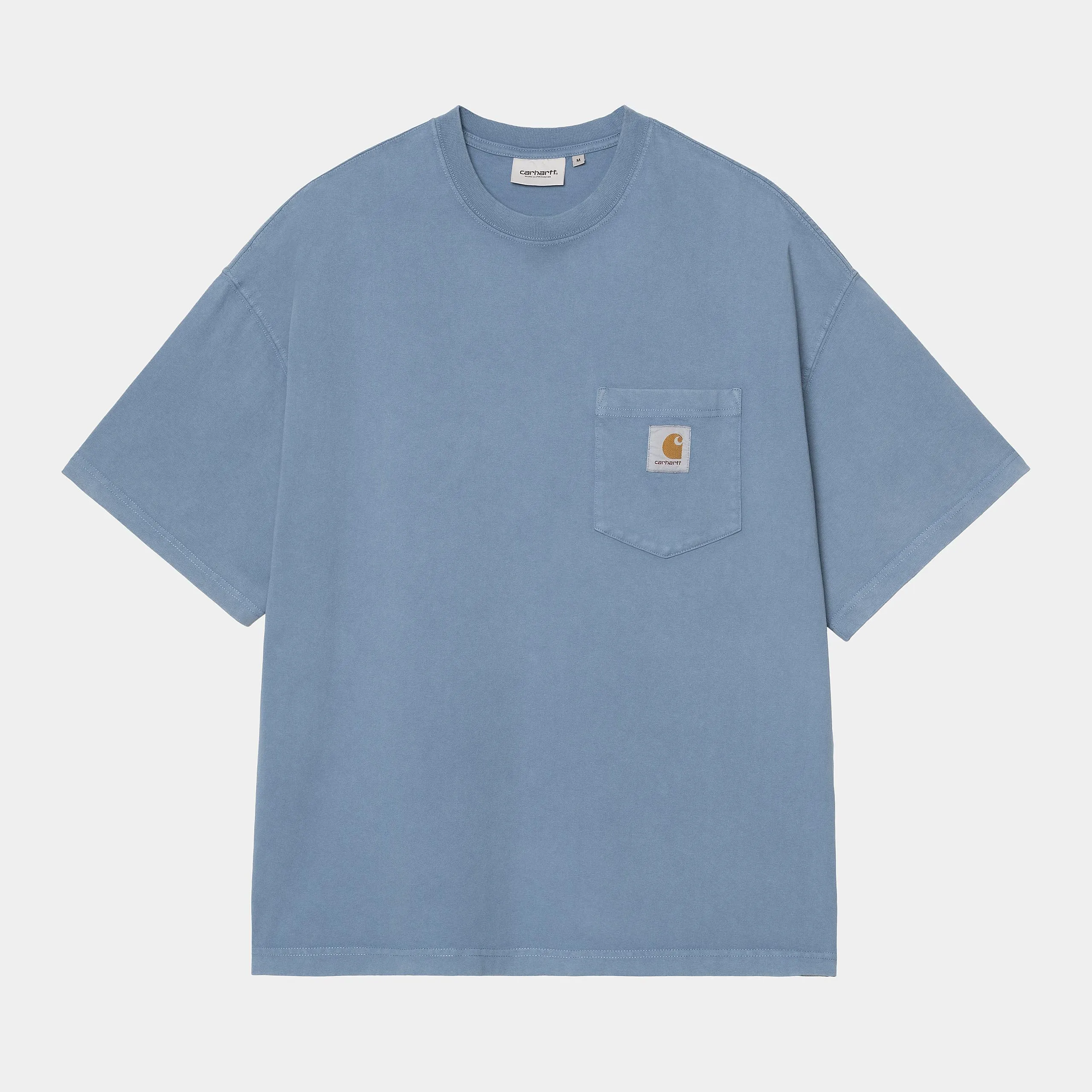 Carhartt WIP Mens Hudson Chalk Wash Pocket T-Shirt | Sorrent sold by The Foot Factory