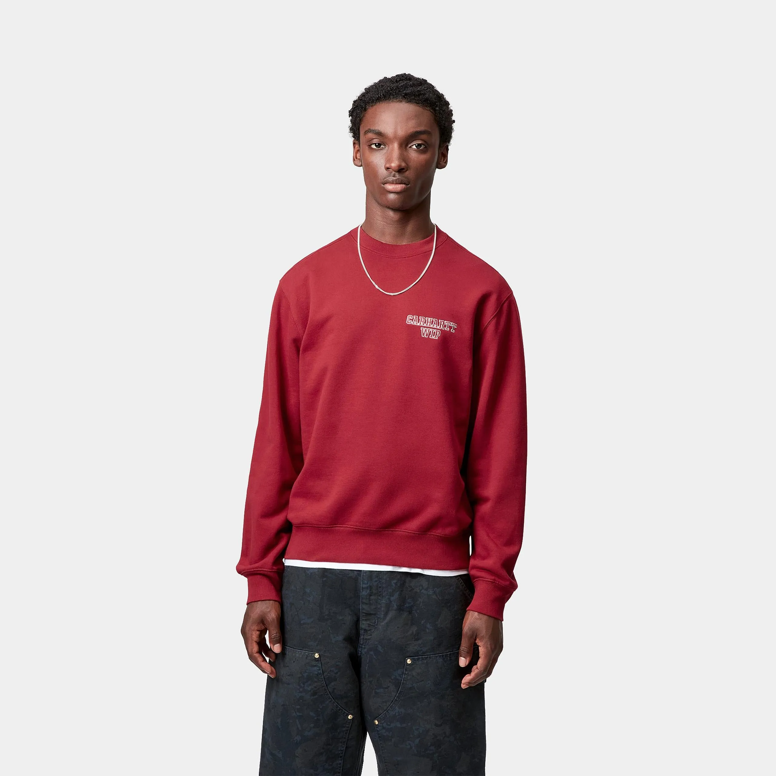 Carhartt WIP Mens Alumni Sweatshirt | Scarlet sold by The Foot Factory product image thumbnail 3