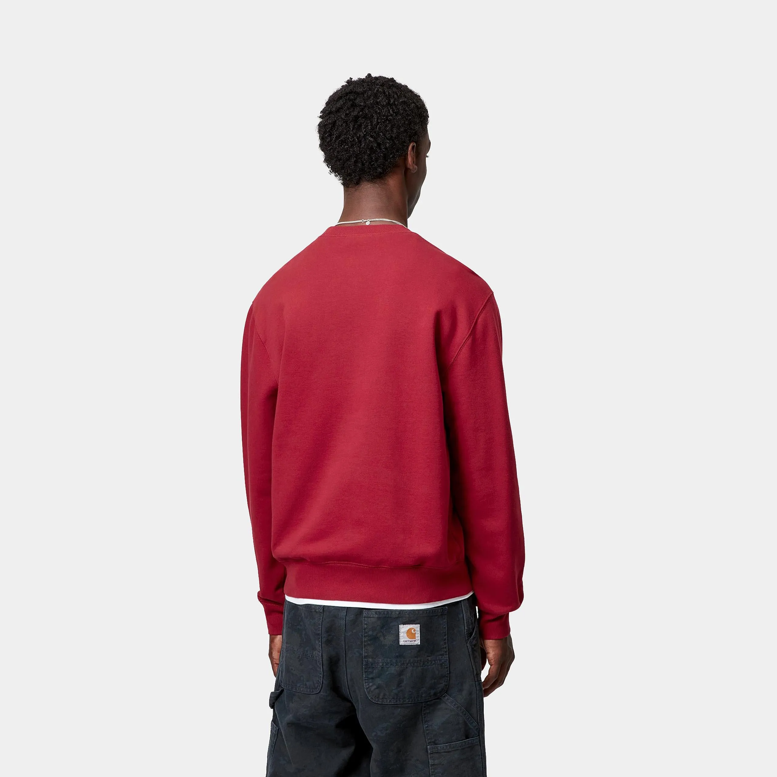 Carhartt WIP Mens Alumni Sweatshirt | Scarlet sold by The Foot Factory product image thumbnail 4