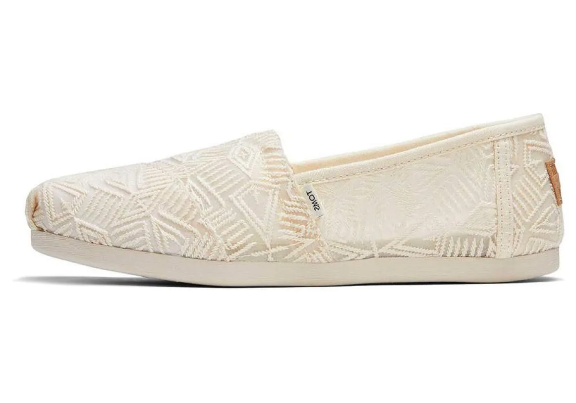 TOMS Womens Lace Alpargata Espadrille - Natural sold by The Foot Factory
