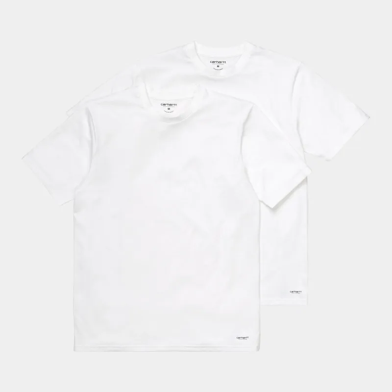 Carhartt WIP Mens Standard Crew Neck Short Sleeve T-Shirt (2 Pack) - White sold by The Foot Factory