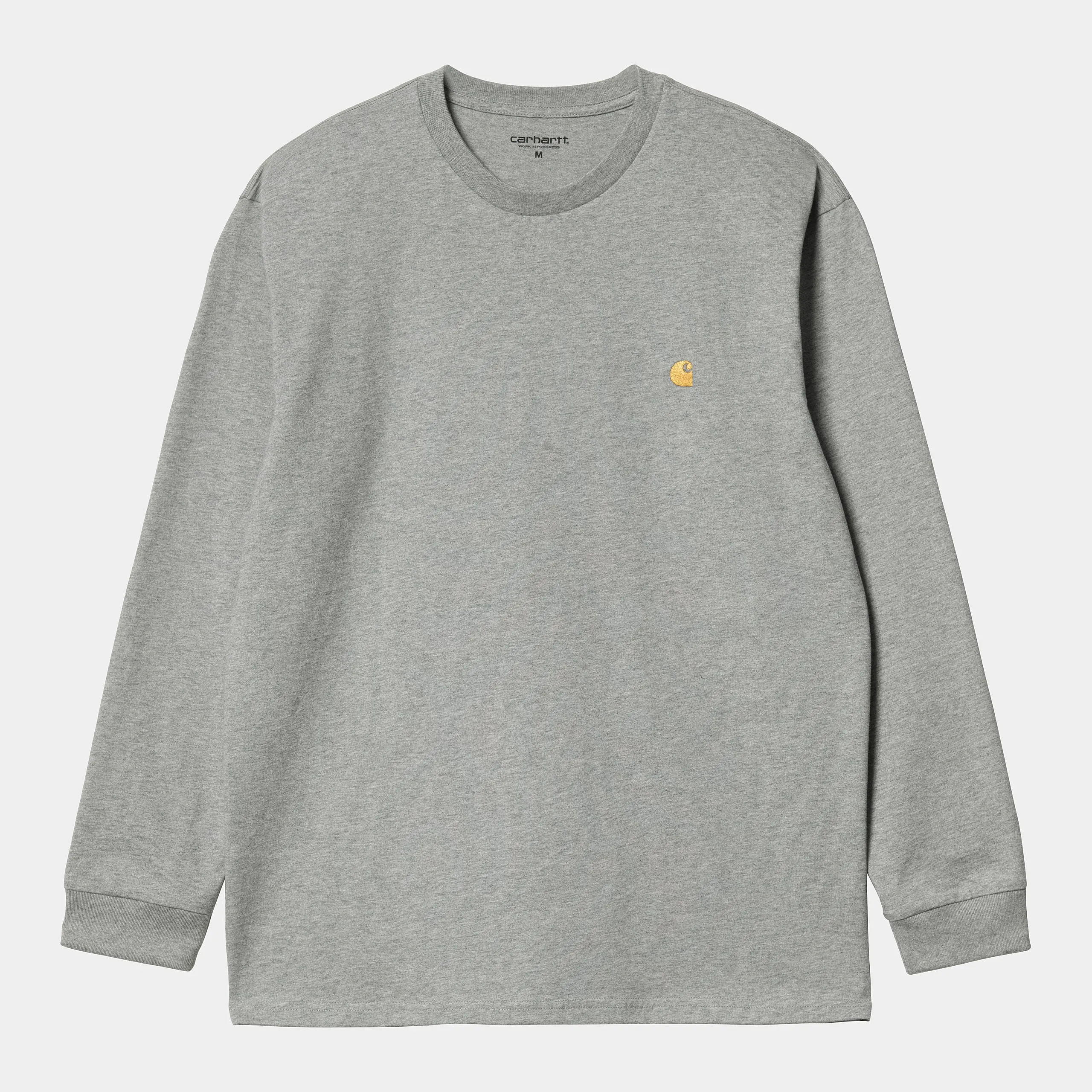 Carhartt WIP Mens Chase Long Sleeve T-Shirt - Grey Heather sold by The Foot Factory
