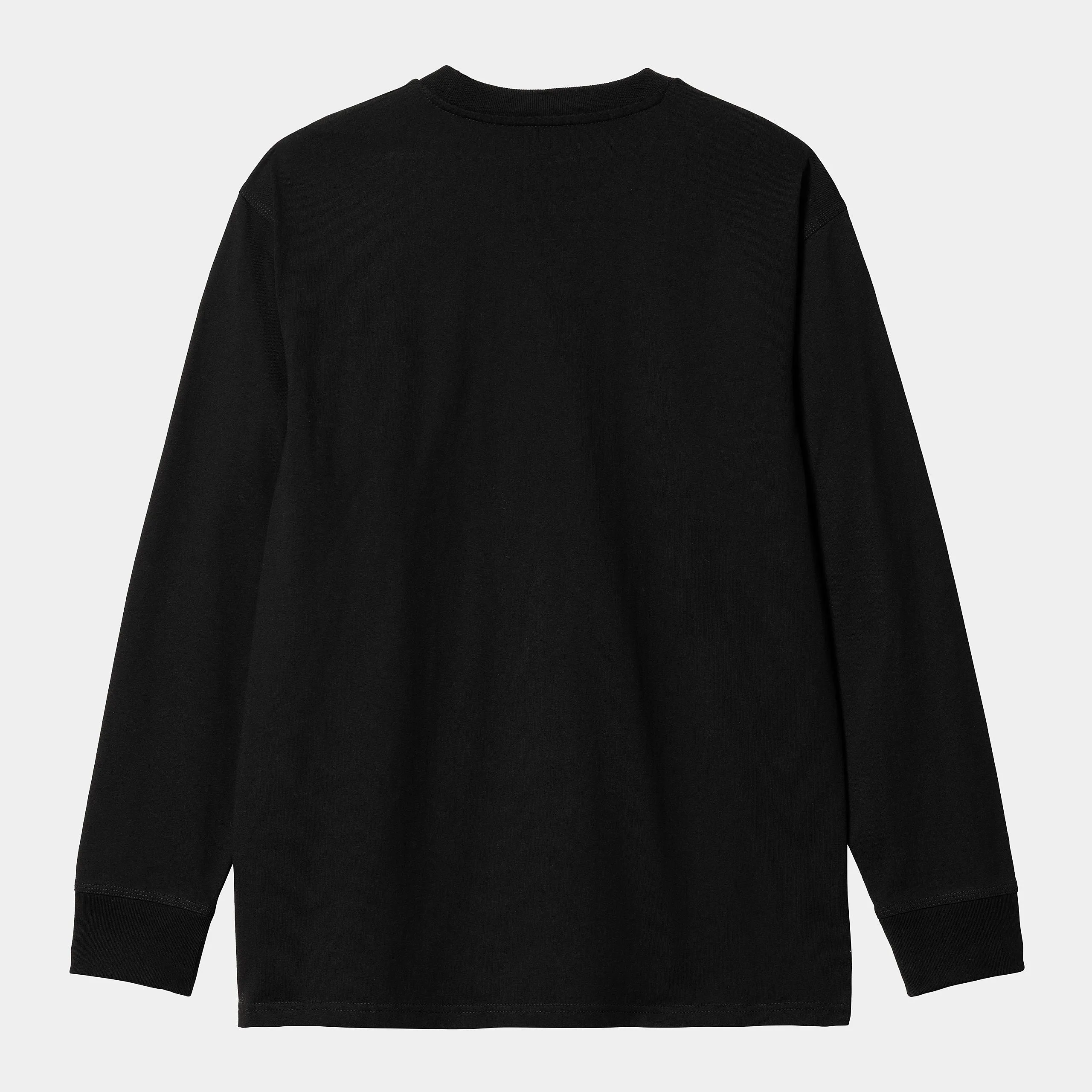 Carhartt WIP Mens American Script Long Sleeve T-Shirt - Black sold by The Foot Factory product image thumbnail 2