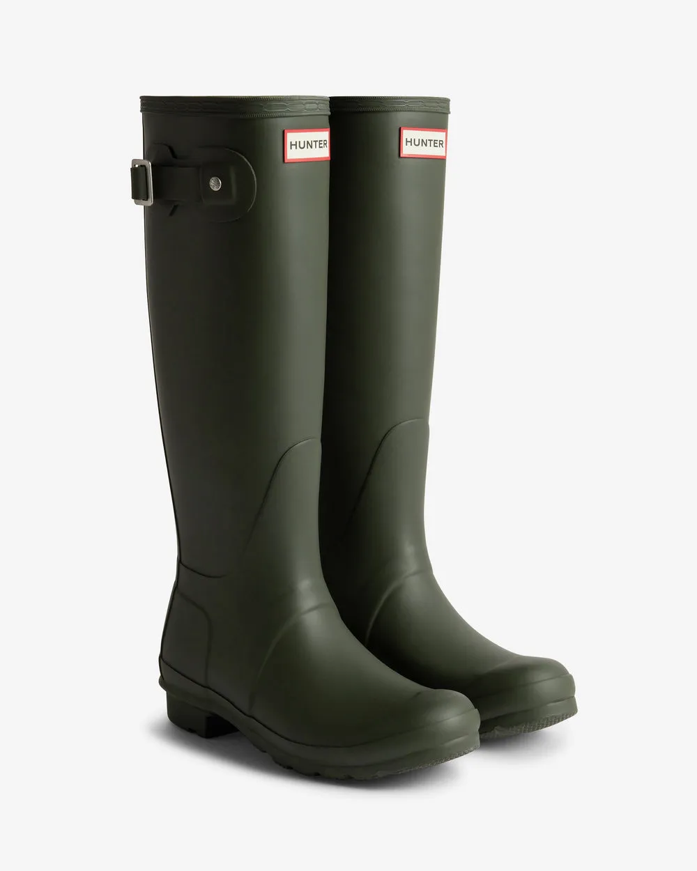 Hunter Womens Tall Wellington Boots | Dark Olive sold by The Foot Factory product image thumbnail 2