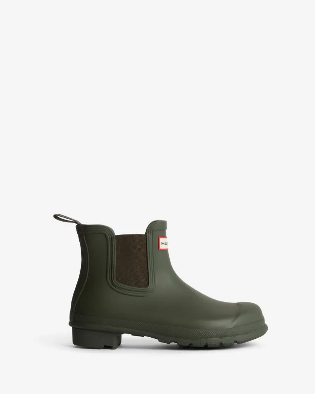 Hunter Womens Original Chelsea Boots | Dark Olive sold by The Foot Factory