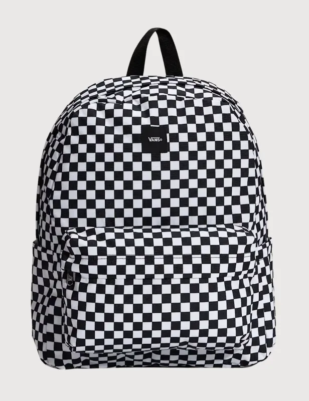 Old Skool Check Backpack in Black & White sold by The Foot Factory