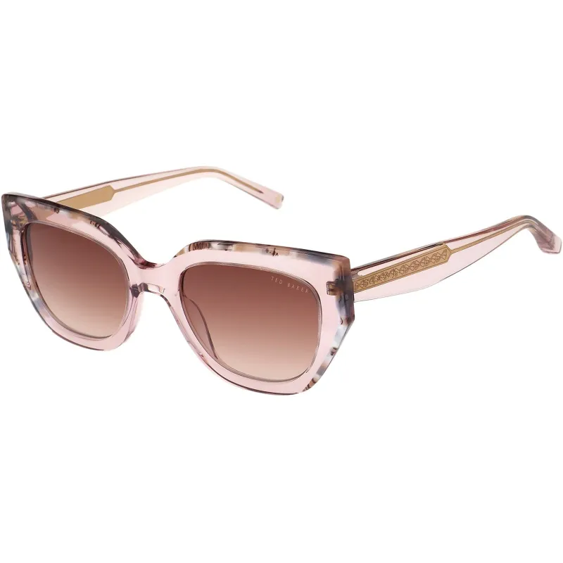 Ted Baker Coral Sunglasses | Crystal Pink Tortoiseshell sold by The Foot Factory