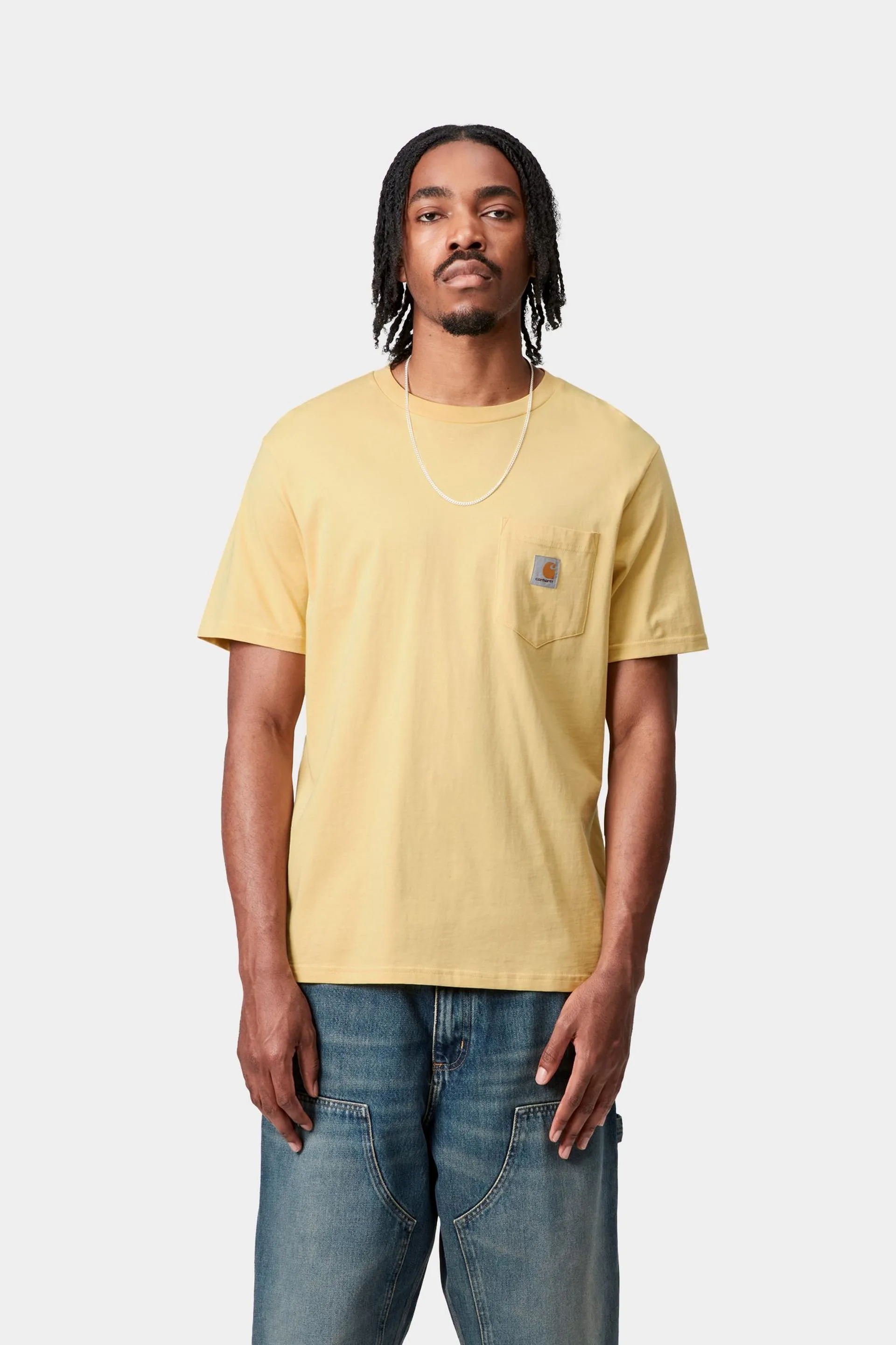Carhartt WIP Mens Pocket T-Shirt | Air Yellow sold by The Foot Factory product image thumbnail 3
