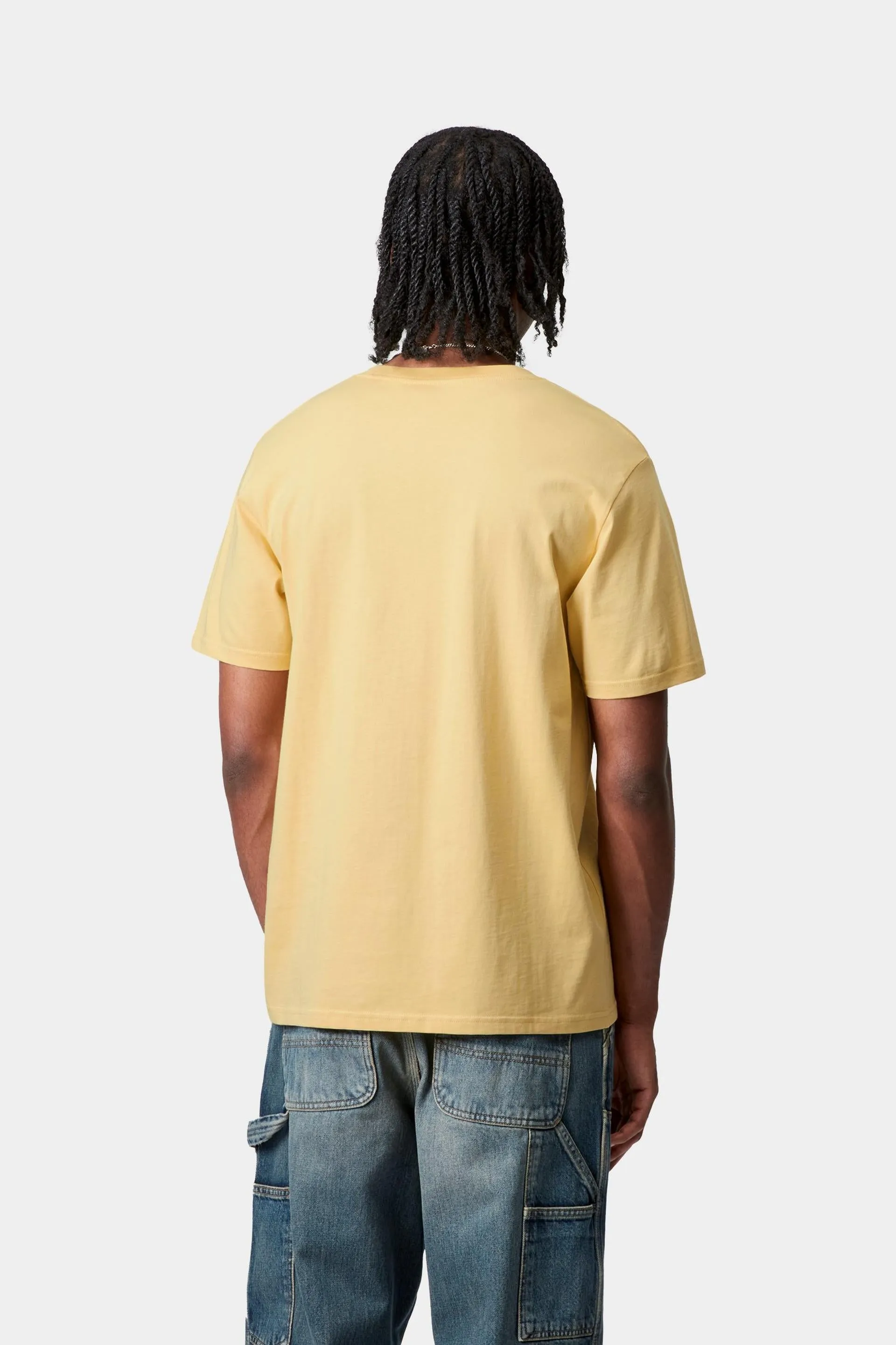Carhartt WIP Mens Pocket T-Shirt | Air Yellow sold by The Foot Factory product image thumbnail 4