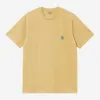 Carhartt WIP Mens Pocket T-Shirt | Air Yellow sold by The Foot Factory