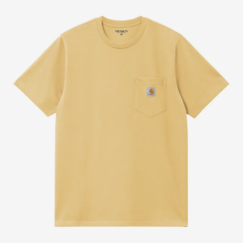 Carhartt WIP Mens Pocket T-Shirt | Air Yellow sold by The Foot Factory