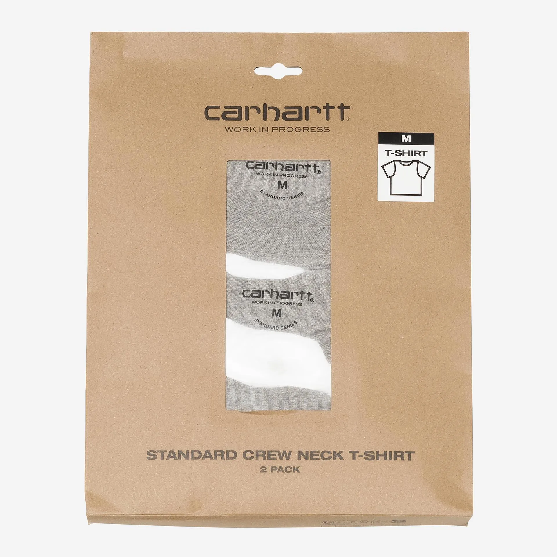 Carhartt WIP Mens Standard Crew Neck Short Sleeve T-Shirt (2 Pack) | Grey Heather sold by The Foot Factory product image thumbnail 2