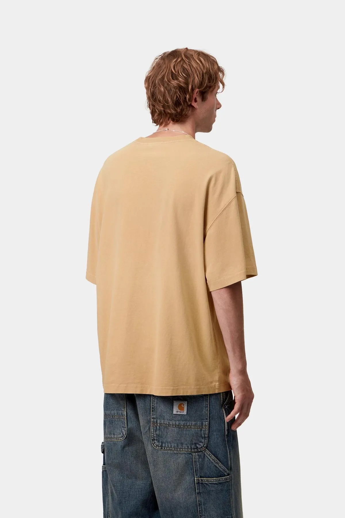 Carhartt WIP Mens Hudson Chalk Wash Pocket T-Shirt | Dusty Hamilton Brown sold by The Foot Factory product image thumbnail 4