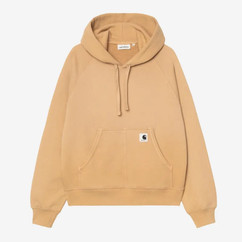 Carhartt WIP Womens Hudson Chalk Wash Hoodie | Dusty Hamilton Brown sold by The Foot Factory
