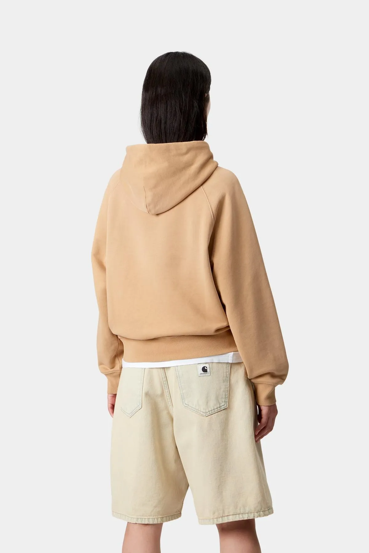 Carhartt WIP Womens Hudson Chalk Wash Hoodie | Dusty Hamilton Brown sold by The Foot Factory product image thumbnail 4