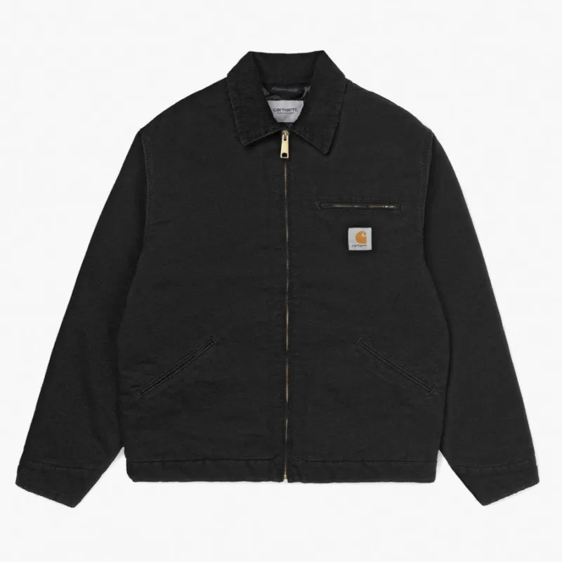 Carhartt WIP Mens OG Detroit Jacket | Black Stone Canvas sold by The Foot Factory