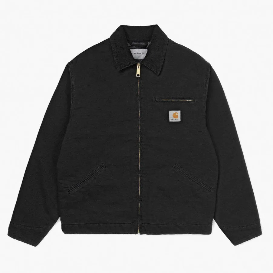 Carhartt WIP Mens OG Detroit Jacket | Black Stone Canvas sold by The Foot Factory