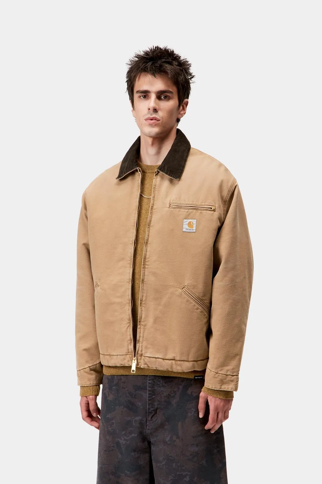 Carhartt WIP Mens OG Detroit Jacket | Hamilton Brown / Tobacco Stone Canvas sold by The Foot Factory product image thumbnail 4