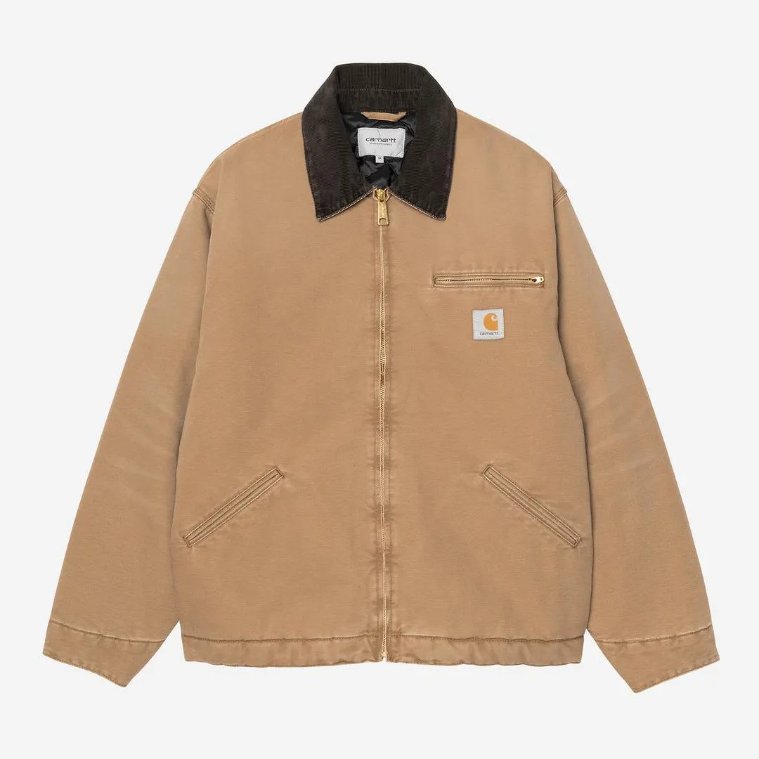 Carhartt WIP Mens OG Detroit Jacket | Hamilton Brown / Tobacco Stone Canvas sold by The Foot Factory