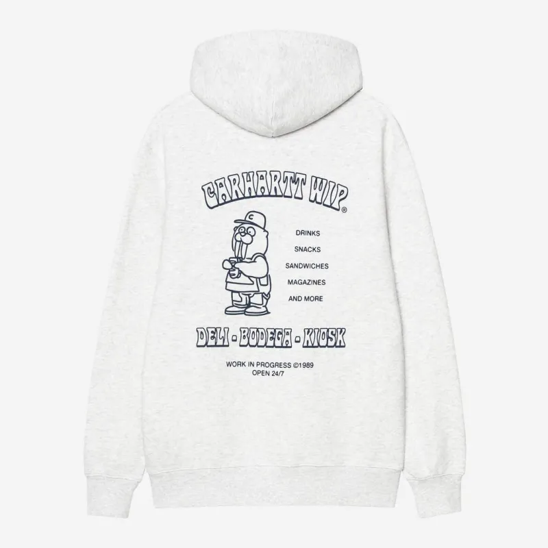 Carhartt WIP Mens Sandwich Sweat Hoodie | Ash Heather sold by The Foot Factory