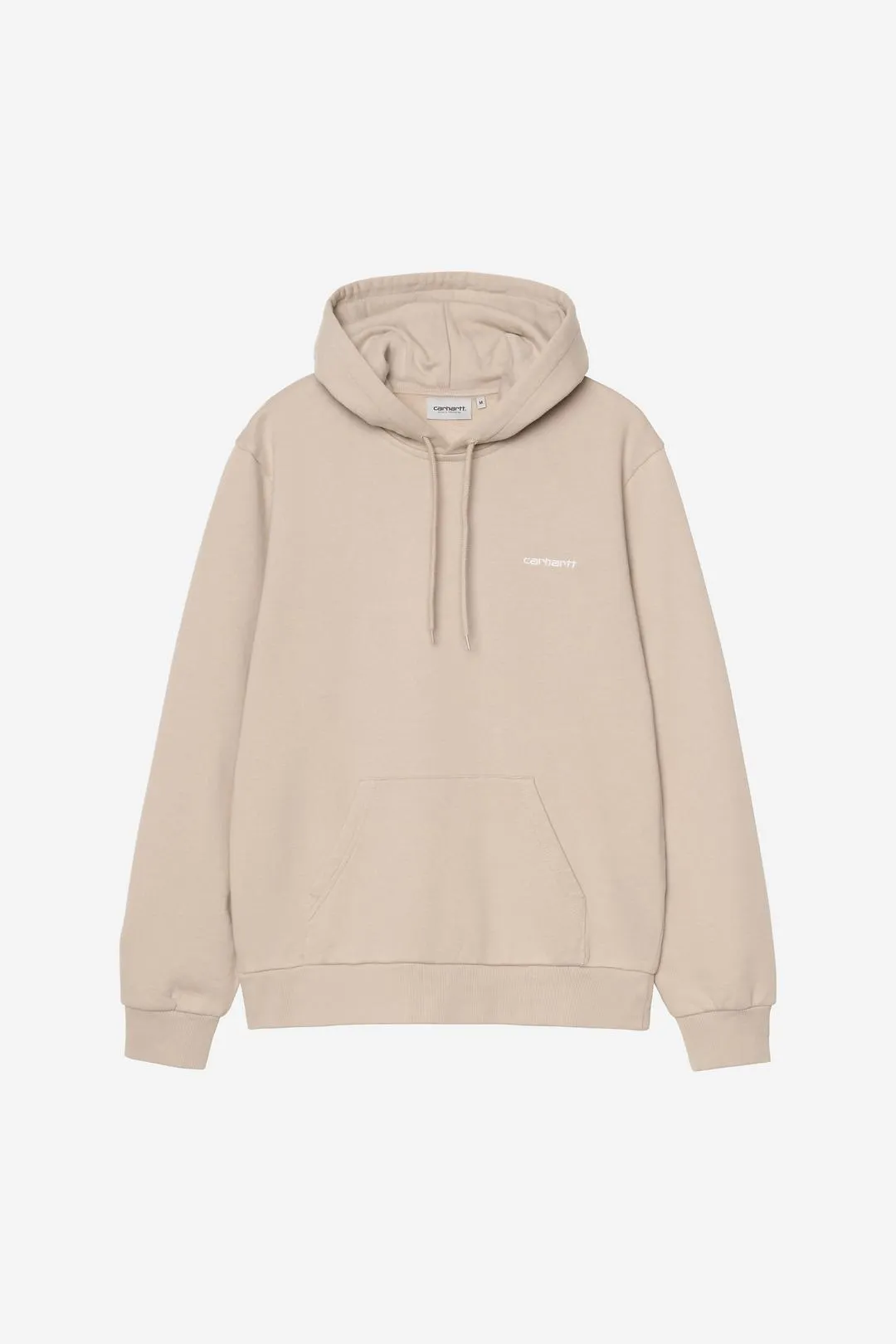 Carhartt WIP Mens Script Embroidery Hoodie | Fleur De Sel sold by The Foot Factory