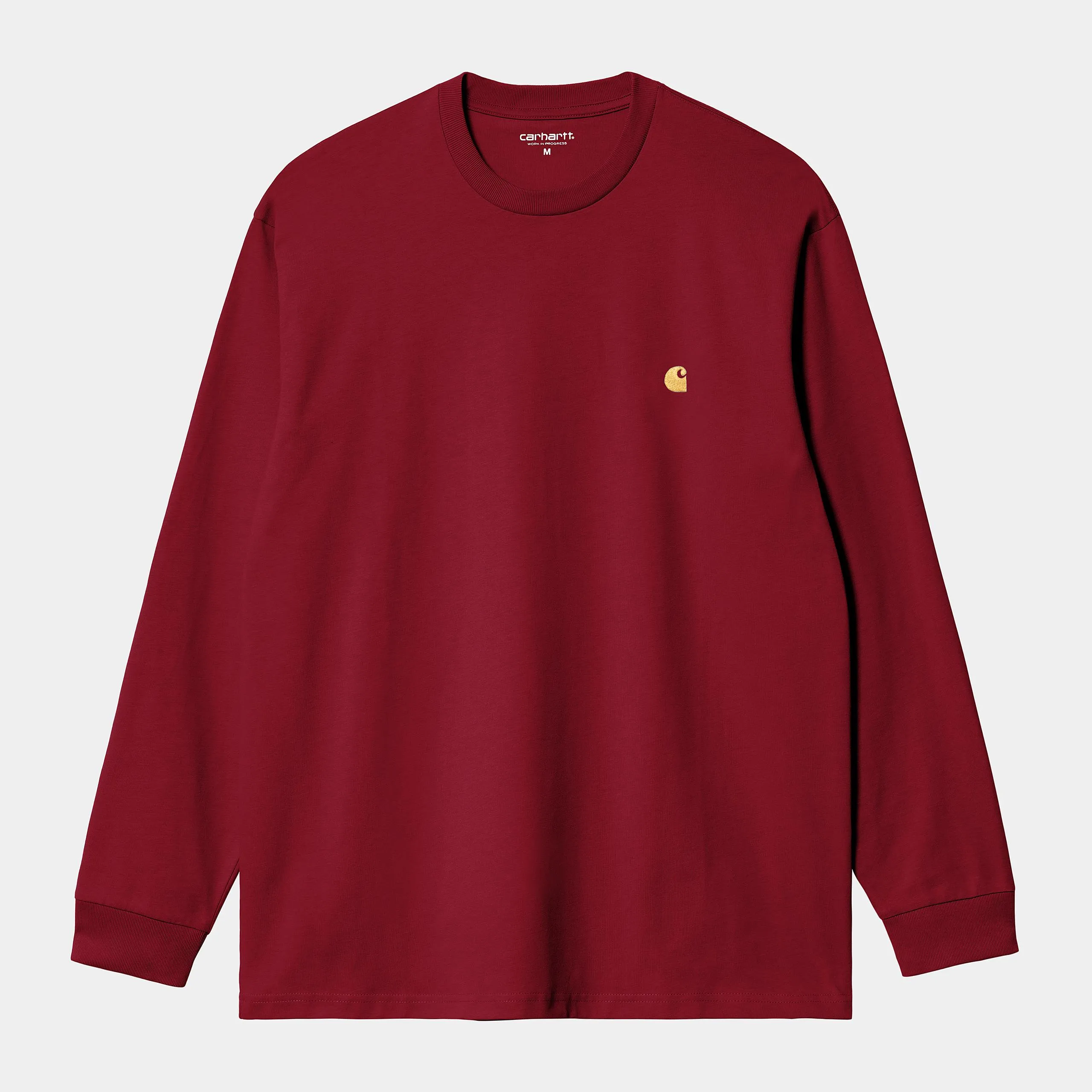 Carhartt WIP Mens Chase Long Sleeve T-Shirt | Scarlet sold by The Foot Factory