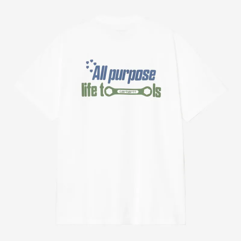 Carhartt WIP Mens All Tools T-Shirt | White sold by The Foot Factory