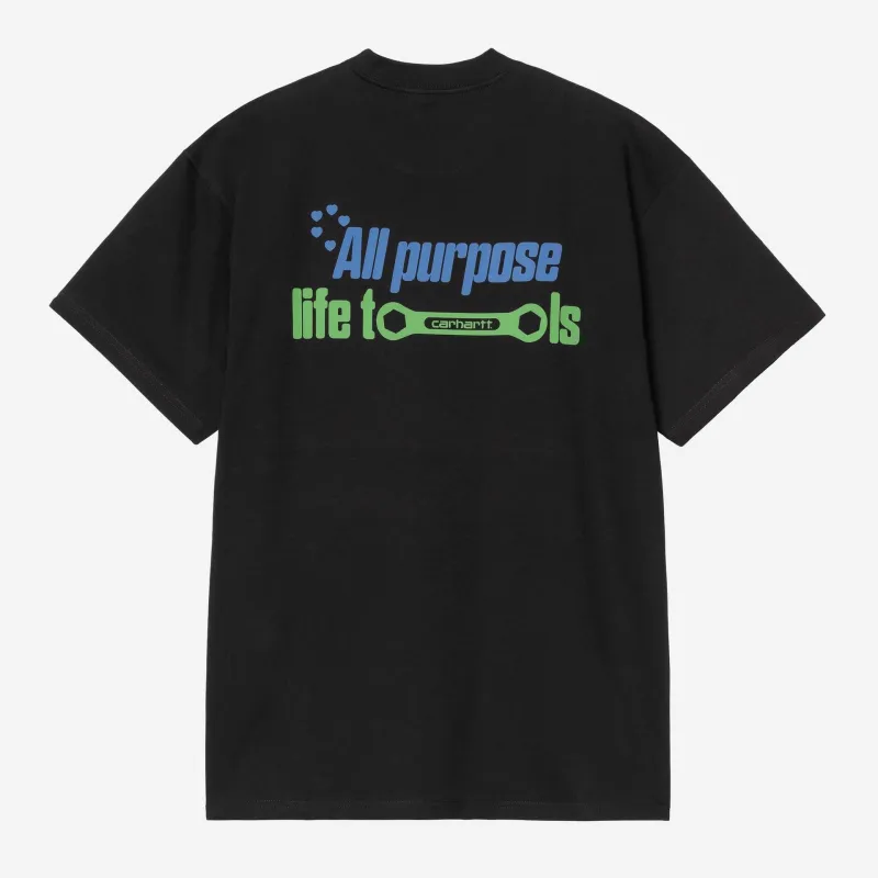 Carhartt WIP Mens All Tools T-Shirt | Black sold by The Foot Factory