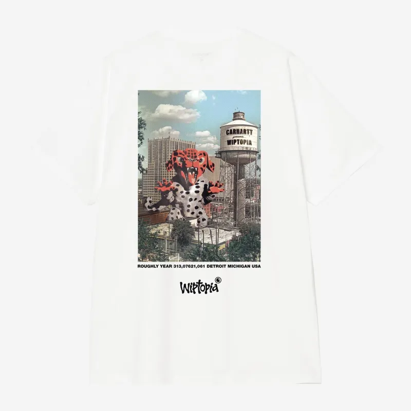Carhartt WIP Mens Wiptopia T-Shirt | White sold by The Foot Factory