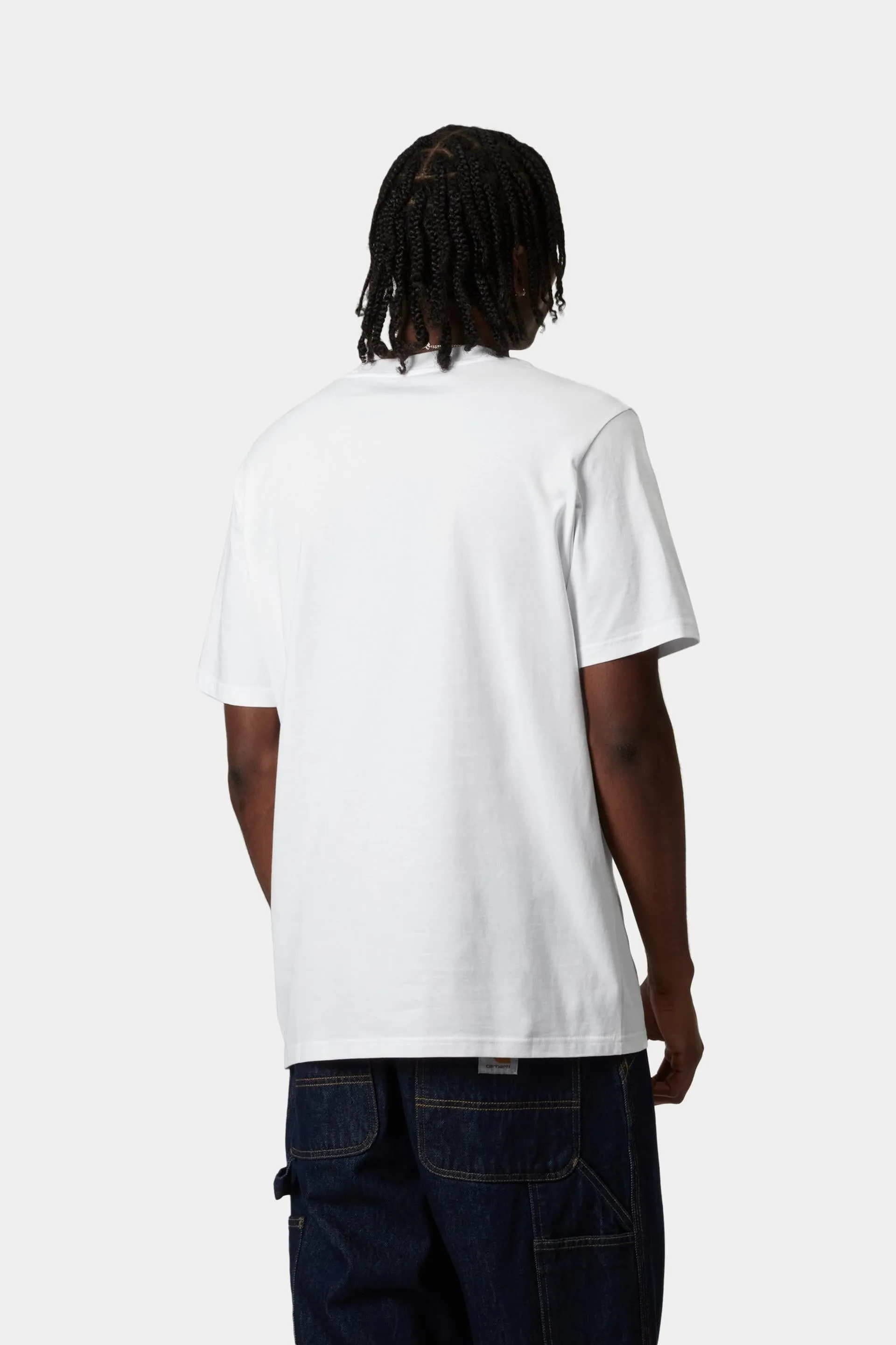 Carhartt WIP Mens Script T-Shirt | White / Black sold by The Foot Factory product image thumbnail 4
